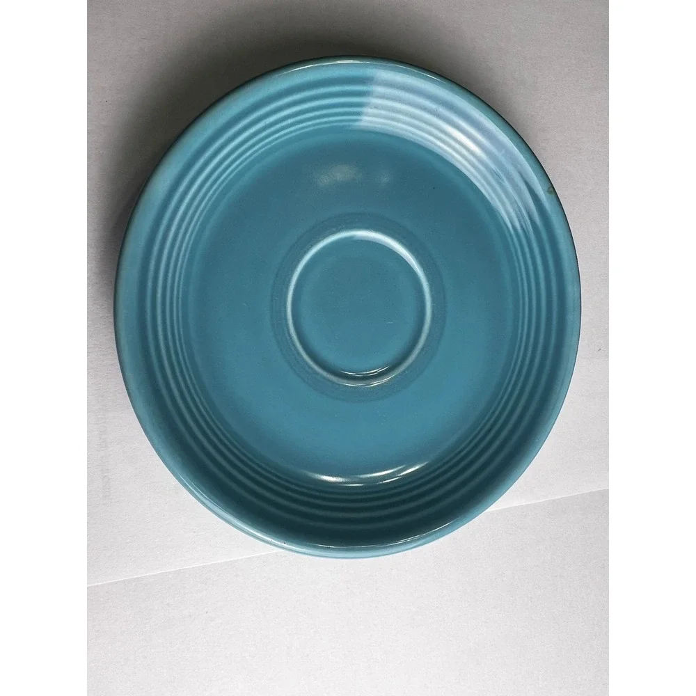 Fiesta Turquoise Saucer Plate‎ Genuine HLC USA Vintage